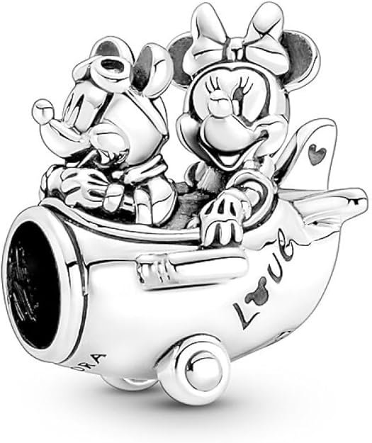 PANDORA Charm 790108C00 Avión Mickey y Minnie