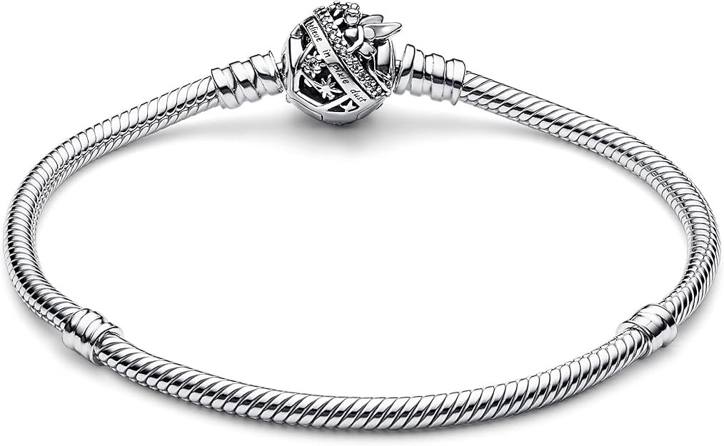 Pulsera Cadena de Serpiente con Cierre Campanilla de Disney 592548 PANDORA C01 16 MUJER